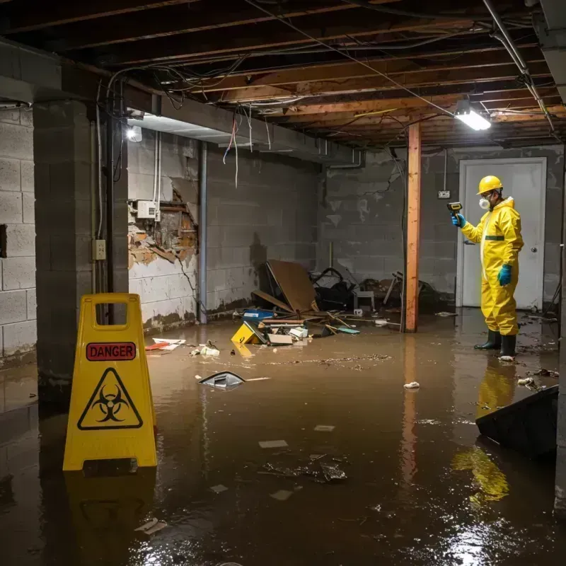 Flooded Basement Electrical Hazard in Coal Fork, WV Property