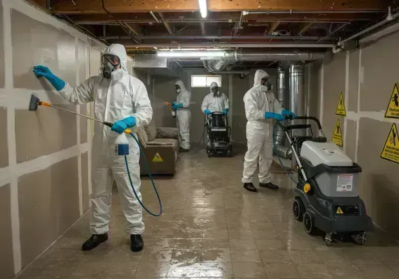 Basement Moisture Removal and Structural Drying process in Coal Fork, WV